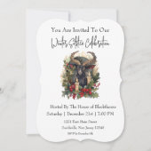 Invitation classique à Yule de chèvre (Devant)