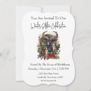 Invitation classique à Yule de chèvre