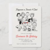 Invitation Classique anniversaire de la bande Peanuts | Snoop (Devant)