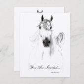 Invitation classique Arabian Horse (Devant / Derrière)