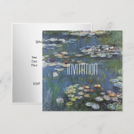 Invitation classique Art Monet (Devant / Derrière)