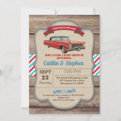 Invitation classique au baby shower de voiture. ro (Devant)