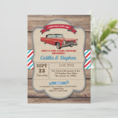 Invitation classique au baby shower de voiture. ro (Debout devant)