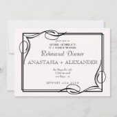 Invitation classique au dîner de répétition. (Devant)