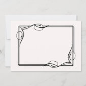 Invitation classique au dîner de répétition. (Dos)