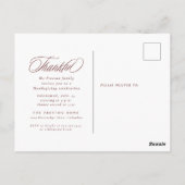 Invitation classique au dîner de Thanksgiving à mo (Dos)