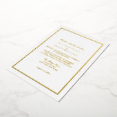 Invitation classique avec feuille d'or simple (Rotation)