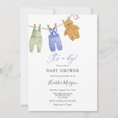 Invitation classique Baby shower garçon (Devant)