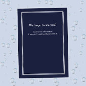 Invitation Classique Bleue pour Fête de Retraite