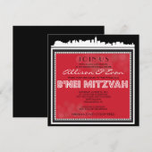 INVITATION CLASSIQUE BROADWAY - B'NEI MITZVAH (Devant / Derrière)