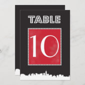 Invitation CLASSIQUE BROADWAY Table de Bat Mitzvah Nombre de (Devant / Derrière)