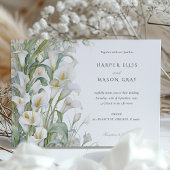 Invitation Classique Calla Lily Elégant Pastel Mariage Invita