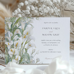 Invitation Classique Calla Lily Elégant Pastel Mariage Invita