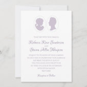 Invitation Classique Cameo Regency Purple Mariage (Devant)