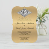 Invitation Classique catholique Élégant Mariage religieux (Debout devant)