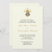 Invitation Classique catholique Élégant Mariage religieux (Devant / Derrière)