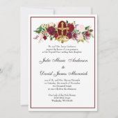 Invitation Classique catholique Élégant Mariage religieux (Devant)