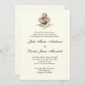 Invitation Classique catholique Élégant Mariage religieux (Devant / Derrière)