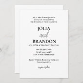 Invitation Classique classique classique minimaliste Mariage  (Devant / Derrière)