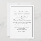 Invitation Classique Classique Formel Élégant Mariage Invita (Devant)