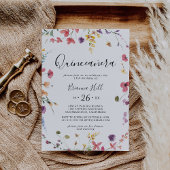 Invitation Classique Colorful Floral Quinceañera