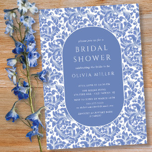 Invitation classique Damask Floral Bridal Shower