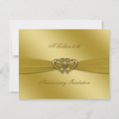Invitation Classique d'Anniversaire de Mariage de  (Devant)