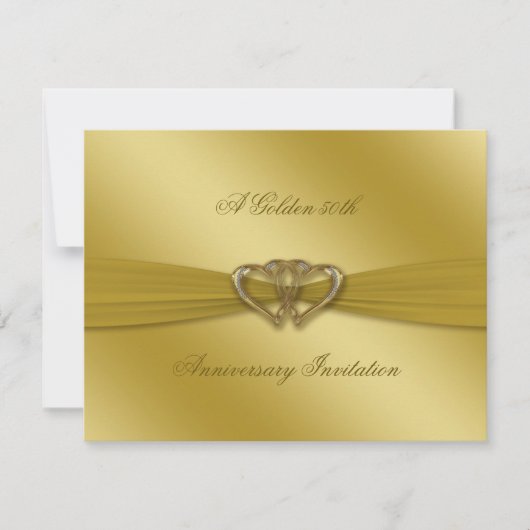 Invitation Classique d'Anniversaire de Mariage de (Devant)
