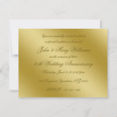 Invitation Classique d'Anniversaire de Mariage de  (Dos)