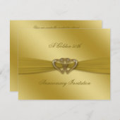 Invitation Classique d'Anniversaire de Mariage de (Devant / Derrière)