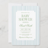 Invitation classique de Baby shower Preppy (Devant)