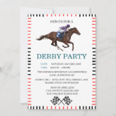Invitation classique de course de chevaux pour la  (Devant)