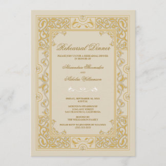 Invitation classique de dîner de répétition de