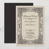Invitation classique de dîner de répétition de (Devant / Derrière)