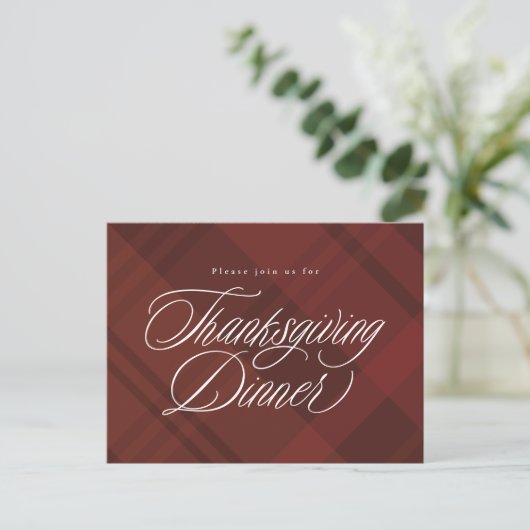 Invitation classique de dîner de Thanksgiving à ca (Debout devant)