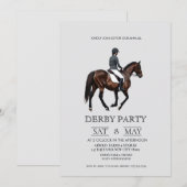 Invitation classique de fête de derby du Kentucky (Devant / Derrière)