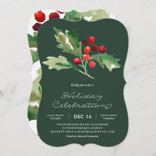 Invitation classique de fête de vacances de baie