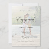 Invitation classique de fiançailles pour une soiré (Devant)