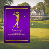 Invitation Classique de golf Violet Doré 60e anniversaire de 
