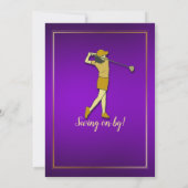 Invitation Classique de golf Violet Doré Anniversaire des 50 (Dos)