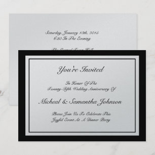 Invitation classique de la fête des Anniversaires