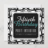 Invitation classique de la fête du 50e anniversair (Devant)