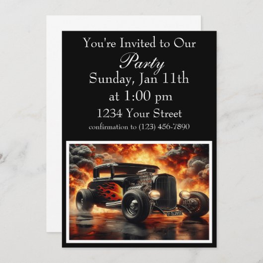 Invitation classique de la partie Cruiser (Devant / Derrière)