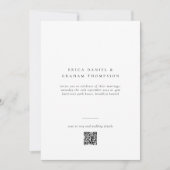 Invitation classique de mariage avec QR code pour  (Devant)