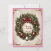 Invitation Classique de Noël ClassiqueVacances Traditionnelle (Devant)