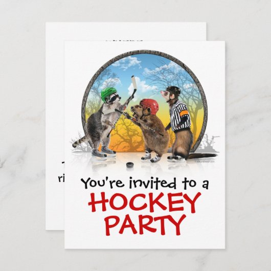 Invitation classique de partie de créature (Devant / Derrière)