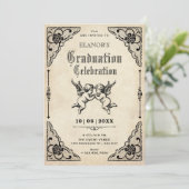 Invitation Classique diplômé vintage (Debout devant)
