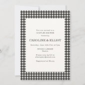 Invitation Classique douche pour couples à carreaux gingham n (Devant)