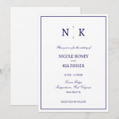 Invitation Classique Élégant (Devant / Derrière)