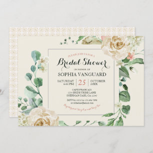 Invitation classique Elegant Floral Bridal
